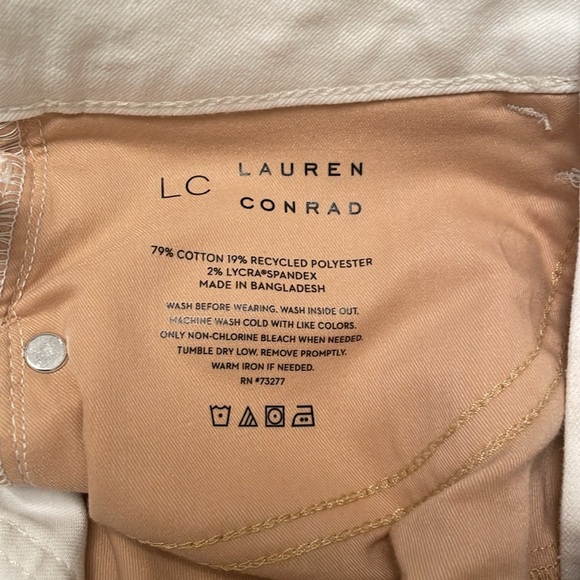 NWT $44 Lauren Conrad White Cuffed Shorts HIGH RISE - Picture 10 of 14